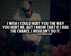love it i wish i could hurt you the way you hurt me