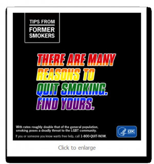 CDC Reaches Out to LGBT People in Smoking Cessation Ads