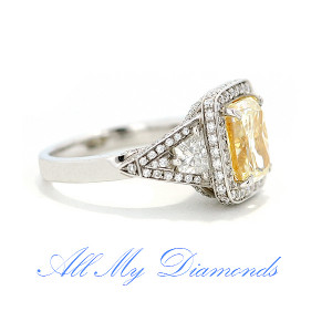 fancy yellow diamond rings