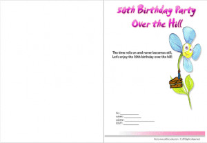 50th birthday invitations sayings