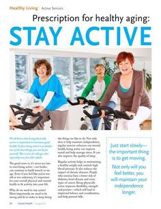 We all know that being physically active is important to maintain good ...