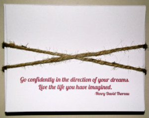 ... Quote Cards: Set of 1 0 Henry David Thoreau Inspirational Quote Cards