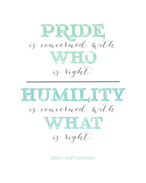 Sunday Encouragement: Pride and Humility {10.5.14}