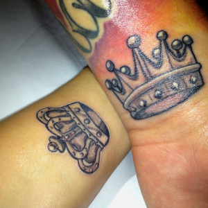 King and Queen crown tattoo.Couples Rings Tattoo, Couples Tattoo Ideas ...