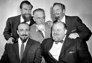 ... left, mystery author Rex Stout, center, and musician Skitch Henderson