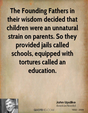 The Founding Fathers in their wisdom decided that children were an ...