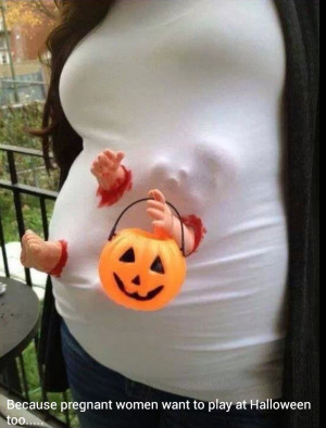 Funny pregnant halloween pictures