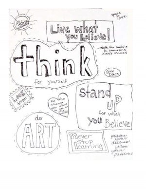 Think for Yourself Coloring Page by LivingCreatively