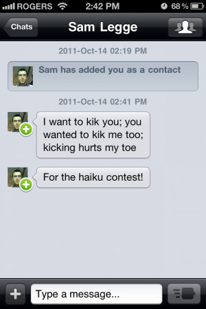 Fun Friday Challenge: Kik Me a Haiku