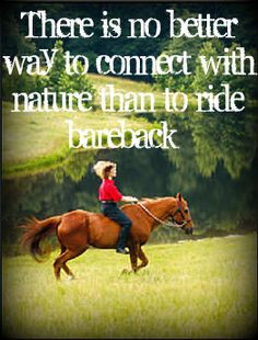 bareback riding ... wish I could ride like that one more time... but i ...