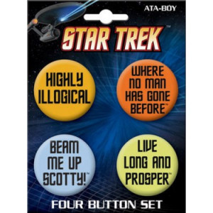 Star Trek Classic Quotes Button Four Pack