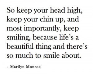 life, marilyn monroe, quote, smile, true