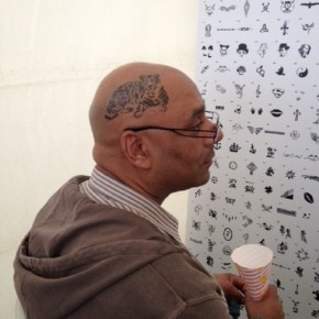 Temporary Airbrush Tattoo on Bald Head