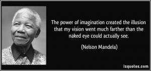 The power of imagination created the illusion that my vision went much ...