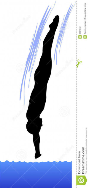 Illustration of a diver ready to enter the water.