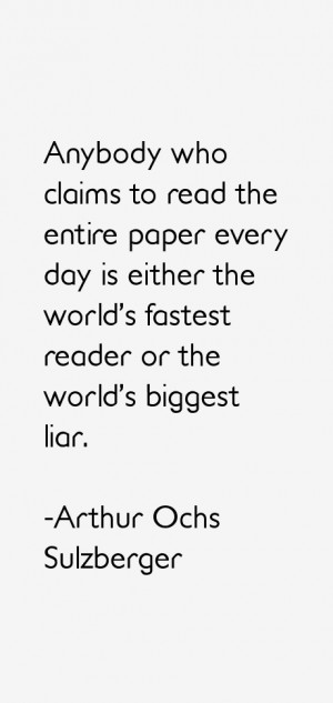 Arthur Ochs Sulzberger Quotes & Sayings