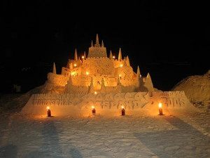 Amazing Sand Castles At Night Sand castle in boracay
