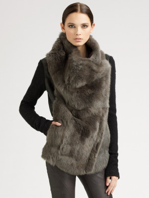 Helmut Lang Rabbit Fur Coat