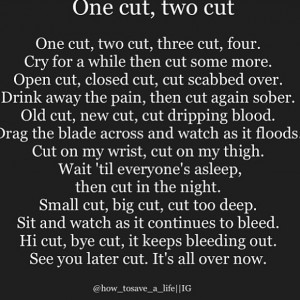 poems about cutting yourself tumblr