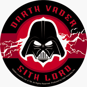 Star Wars - Darth Vader Sith Lord - Round Sticker / Decal