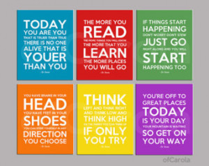 Dr Seuss Quote Prints Nursery Print Wall Art - PERSONALIZED Print ...