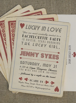 Playing Card idea for the Vegas Bachelorette Party!