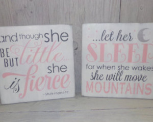 ... Wakes She Will Move Mountains-Wood Sign-Girls Room Decor-Custom Colors