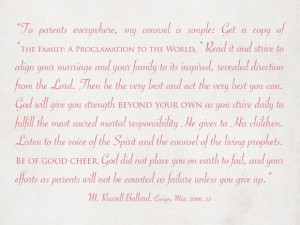 ... will not be counted as failure unless you give up m russell ballard