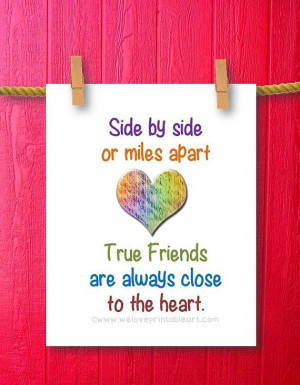 Gift for Best Friend Wall Decor Quote by WeLovePrintableArt.com