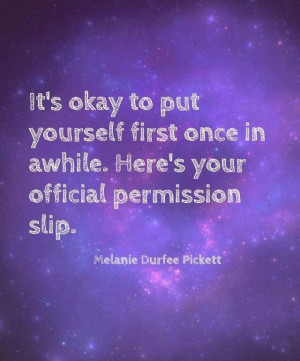 Put yourself first