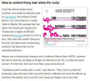... Hair Frizz with tips by David Barron, Atlanta’s Top Hair Stylist
