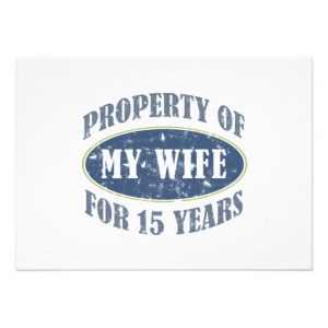 Funny 15th Anniversary Personalized Invitation