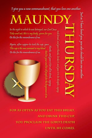 ... his very self he simply asks us: Let me love you. Happy Holy Thursday