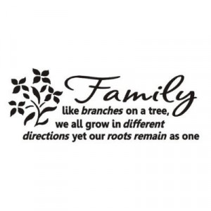 Family like branches on a tree Wall art decals vinyl love letters ...