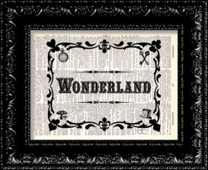 Alice In Wonderland Typography Quote Vintage by TheRekindledPage, $8 ...