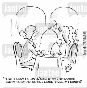 ladies who lunch cartoon humor: 'Right now I'm on a 'man diet'. No ...