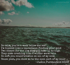 Justin Furstenfeld, Blue October, lyric quotes, A week by the sea ...