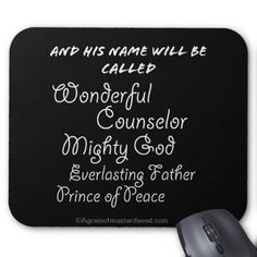 ... Prince of Peace Bible Quotes Christian Mouse Pads #ItsAChrsitianThing