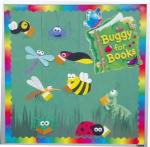 Bulletin Board for Spring. Bugs reading books. Check out more bulletin ...