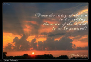 Setting Sun w/Psalm 113:3