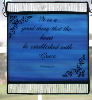 Hebrews quote Suncatcher by GleamingColours on Etsy, $22.00
