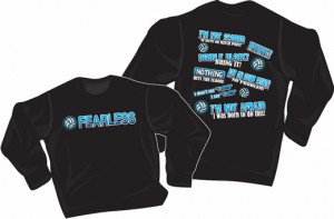 Fearless Volleyball Player Sayings Long Sleeve Black Volleyball Shirts