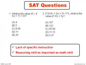 show up on the sat in order to evaluate reasoning ability the sat ...