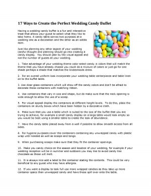 Candy Buffet Wedding Sayings