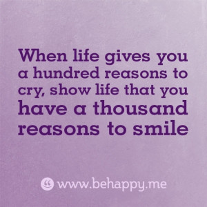 Thousand reasons to smile. behappy.me