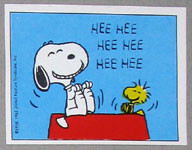 Snoopy and Woodstock Laughing