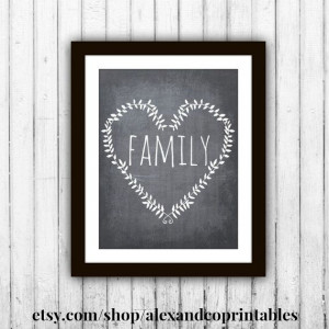 FAMILY CHALKBOARD PRINTABLE #Family #Etsy #Chalkboard #Quote $5.00