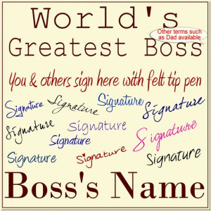 World's Greatest Boss Sign