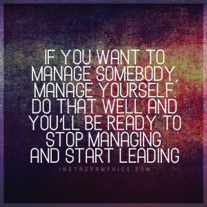 Stop Managing And Start Leading Quote Graphic