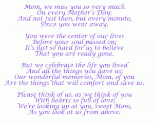 missing my mom quotes and pics | missing mom on mother s day Mothers ...